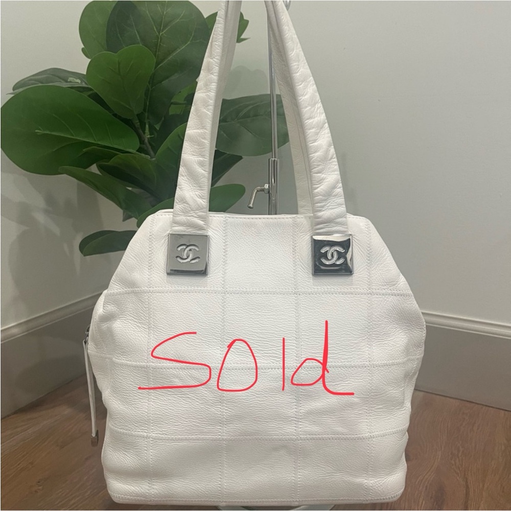 Chanel White Small Tote with COA